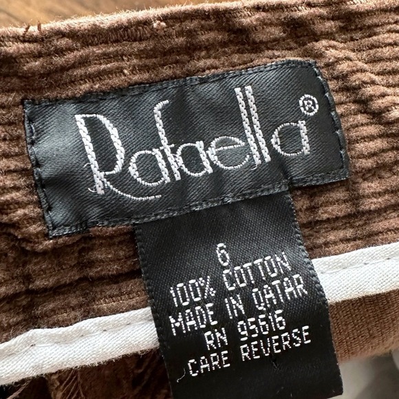 Womens Vintage High Rise Corduroy Pants Size 6 Brown Dark Academia Poetcore Twee - Picture 9 of 10